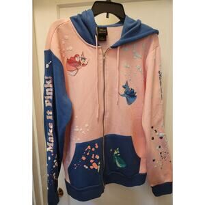 Her Universe, Disney’s Sleeping Beauty Fairies color block zipper hoodie, Sz M